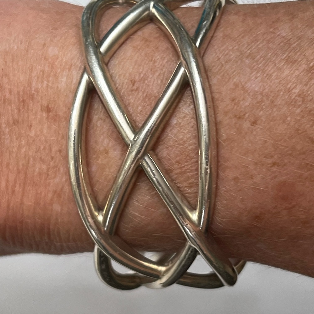 Tiffany and Company silver Celtic bracelet size medium- Ring sold separately